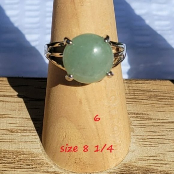 Green Aventurine Gemstone Rings - Picture 6 of 8